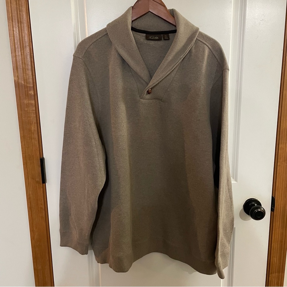 Tasso Elba Men's Tan V-Neck Sweater